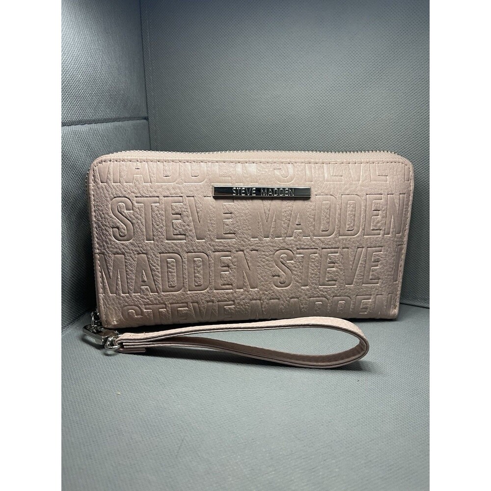 Steve Madden Light Pink Zip Around Wristlet Wallet H49 - Picture 2 of 6